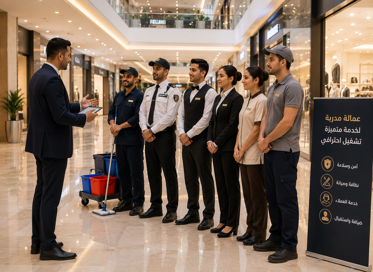 أهمية خدمات توريد العمالة المدربة للمولات والمراكز التجارية