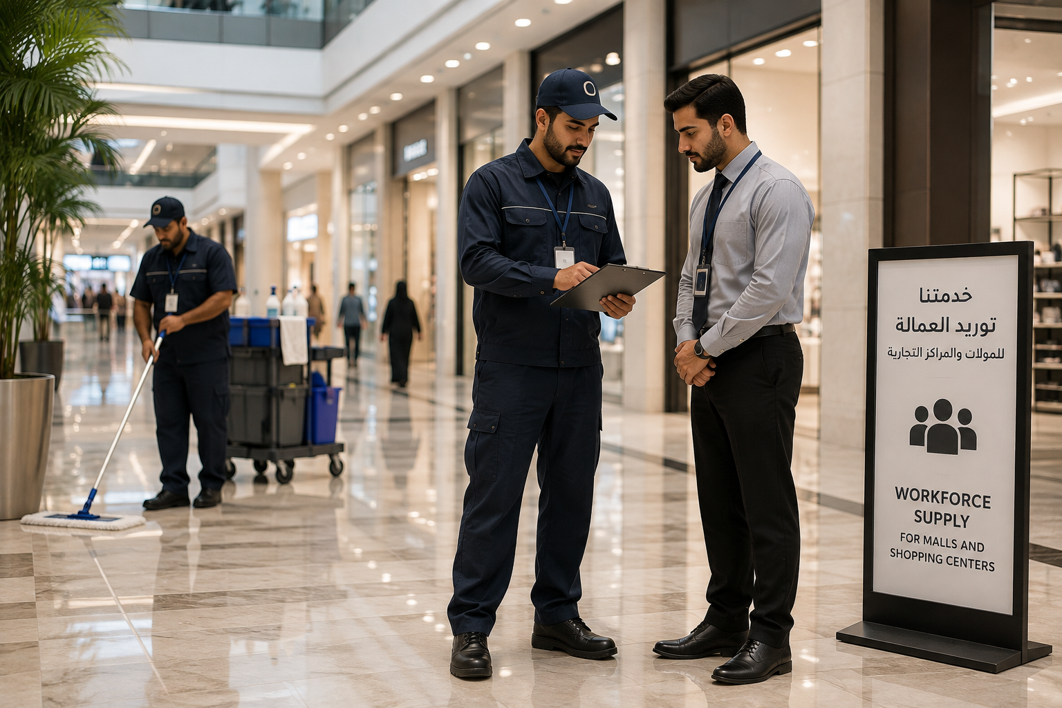 توريد العمالة للمولات والمراكز التجارية